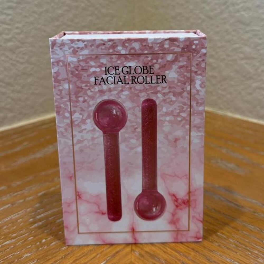 Ice Globe Pink Glitter Facial Rollers